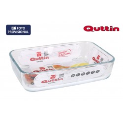 Fuente vidrio rect. 20x13cm 925cc quttin