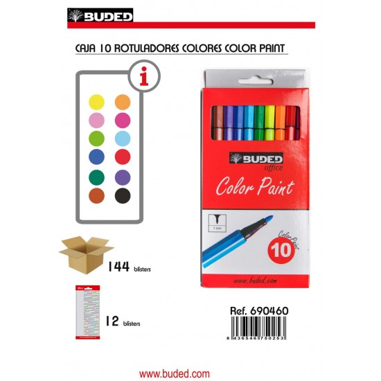 10 rotuladores paintColor